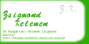 zsigmond kelemen business card